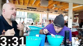 MASSIVE Ice Cream Challenge   5 minutes to finish it all - Fat Elvis Challenge