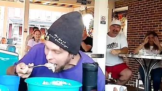 MASSIVE Ice Cream Challenge   5 minutes to finish it all - Fat Elvis Challenge