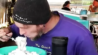 MASSIVE Ice Cream Challenge   5 minutes to finish it all - Fat Elvis Challenge