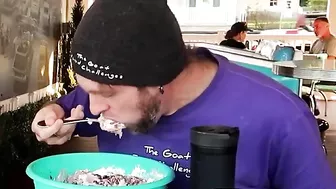 MASSIVE Ice Cream Challenge   5 minutes to finish it all - Fat Elvis Challenge