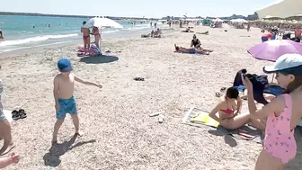 Beach Selection Plaja Naussyca Beach 4K VIDEO  Sun Summer Party Fun Mamaia Bikini Beach.