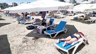 Beach Selection Plaja Naussyca Beach 4K VIDEO  Sun Summer Party Fun Mamaia Bikini Beach.