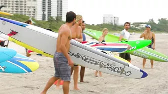 Boca Beach -Two Mile Paddleboard Race - Start Clip