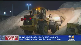 Snow Emergency In Boston; Gov. Baker Urges People Not To Travel