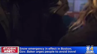 Snow Emergency In Boston; Gov. Baker Urges People Not To Travel