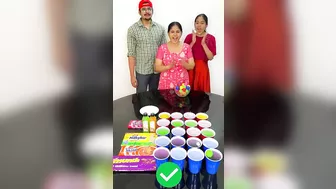 Colour Balls In Colour Water Challenge ????????