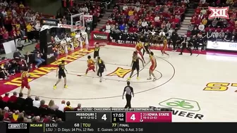 Big 12/SEC Challenge: Missouri vs No. 23 Iowa State Men's Basketball Highlights