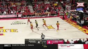 Big 12/SEC Challenge: Missouri vs No. 23 Iowa State Men's Basketball Highlights