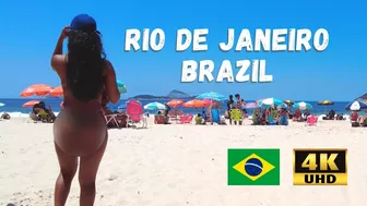 ???????? Summer in Rio de Janeiro - Brasil ☀️????️ Quiet Leblon Beach Walk 4K