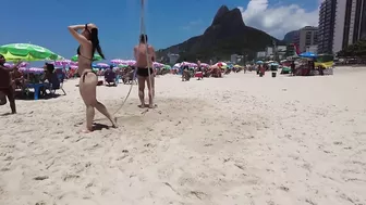 ???????? Summer in Rio de Janeiro - Brasil ☀️????️ Quiet Leblon Beach Walk 4K