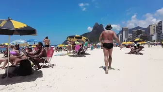 ???????? Summer in Rio de Janeiro - Brasil ☀️????️ Quiet Leblon Beach Walk 4K