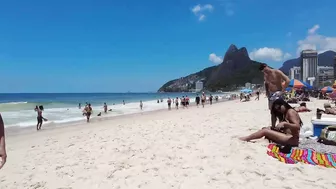 ???????? Summer in Rio de Janeiro - Brasil ☀️????️ Quiet Leblon Beach Walk 4K