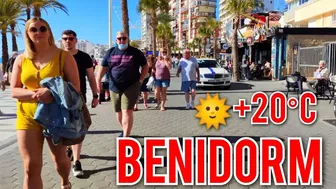 BENIDORM????????+20°C LEVANTE BEACH JANUARY 2022 Costa Blanca SPAIN 4K