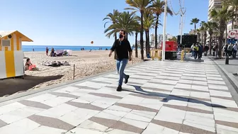 BENIDORM????????+20°C LEVANTE BEACH JANUARY 2022 Costa Blanca SPAIN 4K