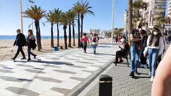 BENIDORM????????+20°C LEVANTE BEACH JANUARY 2022 Costa Blanca SPAIN 4K