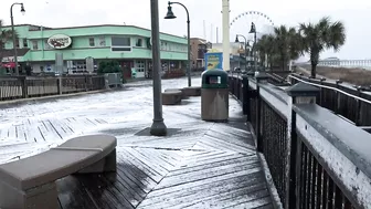 Myrtle Beach “Snow” Winter  2022, South Carolina #myrtlebeach #myrtlebeachwinter  #myrtlebeachcam