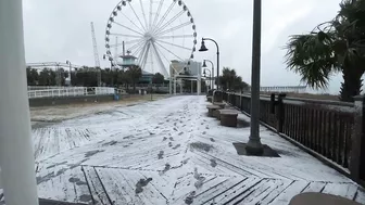 Myrtle Beach “Snow” Winter  2022, South Carolina #myrtlebeach #myrtlebeachwinter  #myrtlebeachcam