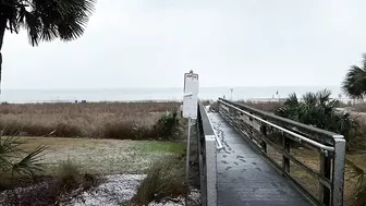 Myrtle Beach “Snow” Winter  2022, South Carolina #myrtlebeach #myrtlebeachwinter  #myrtlebeachcam