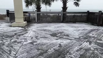 Myrtle Beach “Snow” Winter  2022, South Carolina #myrtlebeach #myrtlebeachwinter  #myrtlebeachcam