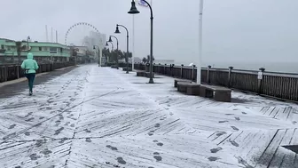 Myrtle Beach “Snow” Winter  2022, South Carolina #myrtlebeach #myrtlebeachwinter  #myrtlebeachcam