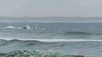 The Noosa Bar and Main Beach. Sunday morning, January 30, 2022.