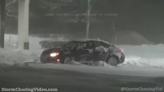 Stuck Cars, Difficult Travel, Deep Snow, Blizzard Condition Plymouth, MA - 1/29/2022