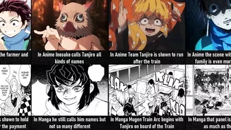 Demon Slayer Anime vs Manga Differences I Anime Senpai Comparisons