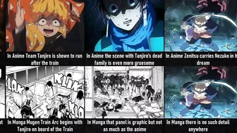 Demon Slayer Anime vs Manga Differences I Anime Senpai Comparisons