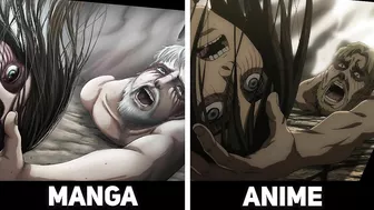 Manga VS Anime - Eren Memories Scene - Attack On Titan Season 4 Part 2 Episode 3