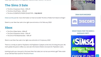 HUGE SALE ON SIMS 4 + SIMS 3 GAMES/PACKS!! ????