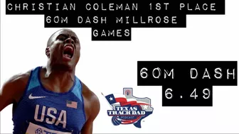 Christian Coleman wins 60m dash 6.49 2022 Millrose Games #millrosegames #trackandfield