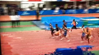 Christian Coleman wins 60m dash 6.49 2022 Millrose Games #millrosegames #trackandfield