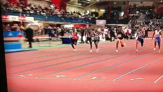 Christian Coleman wins 60m dash 6.49 2022 Millrose Games #millrosegames #trackandfield