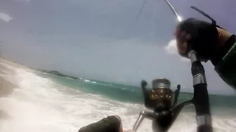 Fishing Tuna from the beach