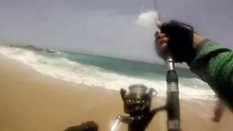 Fishing Tuna from the beach