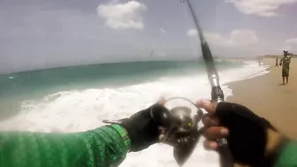 Fishing Tuna from the beach