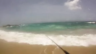 Fishing Tuna from the beach