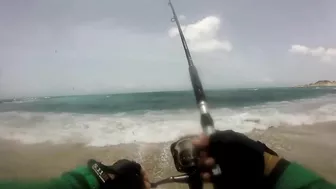 Fishing Tuna from the beach