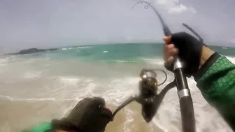 Fishing Tuna from the beach