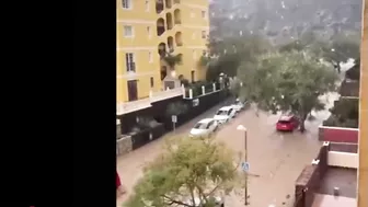 Disaster in Tenerife.  Floods and rain in Palm-Mar. Tenerife today. Travel blog from Spain 4K