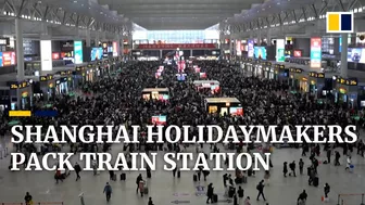 Holidaymakers pack Shanghai railway station as Lunar New Year travel rush gets under way in China