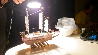 Solar-powered Battleship Model