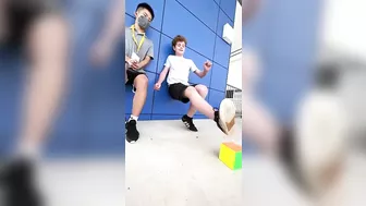 RIDICULOUS WALL SIT RUBIK'S CUBE CHALLENGE