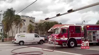 Aparatoso accidente en North Miami Beach deja a un BMW destrozado