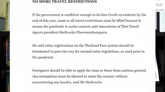 Could All Travel Restrictions to Thailand End in 2022?