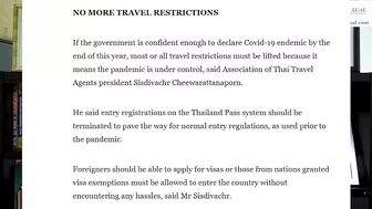 Could All Travel Restrictions to Thailand End in 2022?