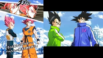 LR TEQ Transforming SSG Goku & Vegeta DOKKAN VS ANIME COMPARISON