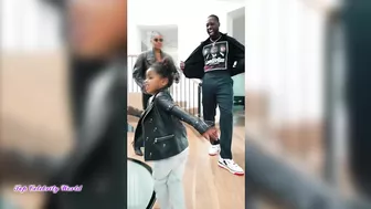 Kaavia dancing with mom and rocking Prada Jacket with her parents Gabrielle Union and Dwyane Wade❤️