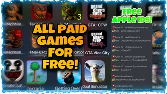 How to get ALL FNAF, MINECFRAFT & more other PAID GAMES for FREE [iPhone/iPad - iOS - Apple ids]