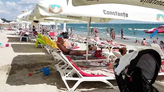 Plaja Musset Beach 4K VIDEO  Sun Summer Party Fun Mamaia Bikini Beach.